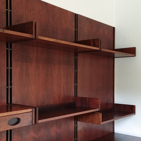 Rosewood Wall System Gianfranco Frattini for Bernini