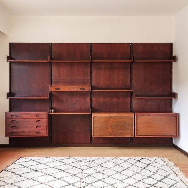 Rosewood Wall System Gianfranco Frattini for Bernini
