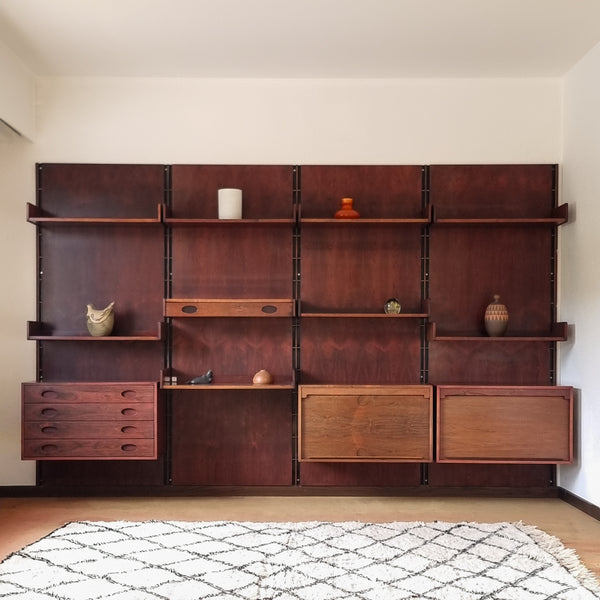 Rosewood Wall System Gianfranco Frattini for Bernini