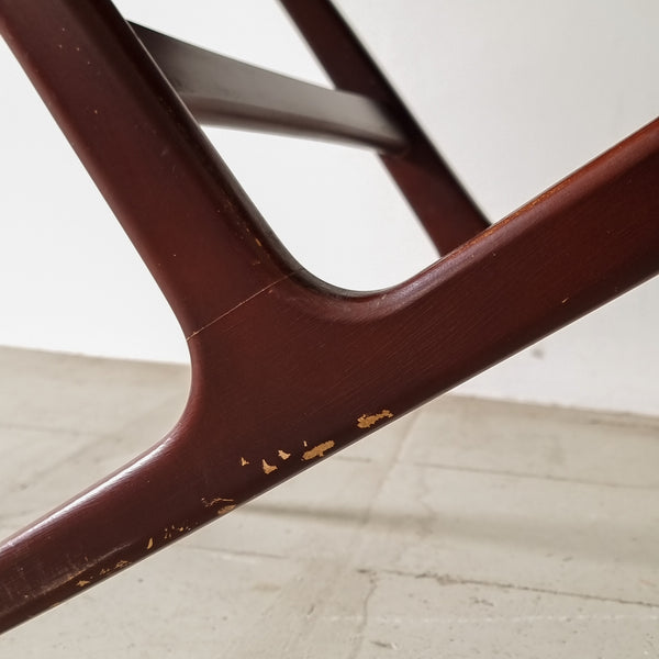 1950's Ilse Möbel Black Glass Top Coffee Table
