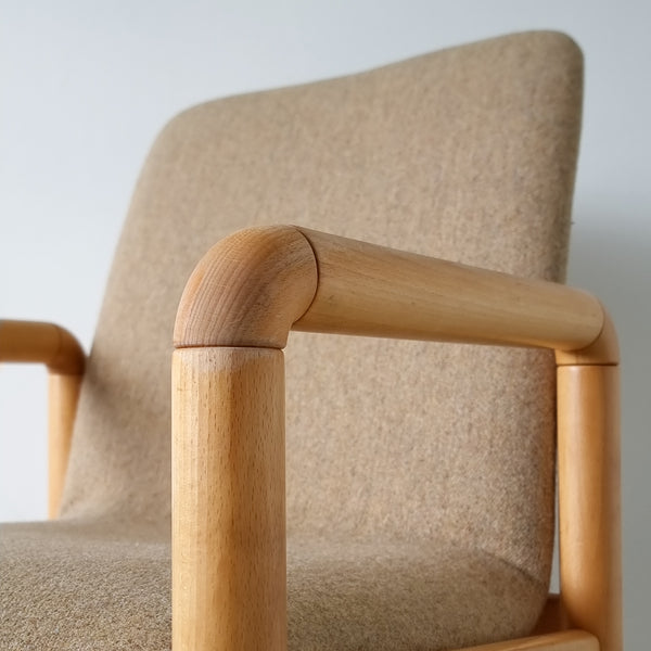 Pair of Danish Beech Armchairs
