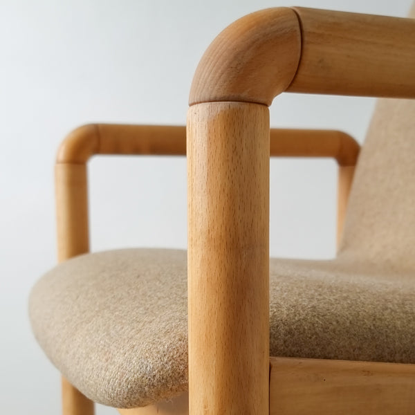 Pair of Danish Beech Armchairs