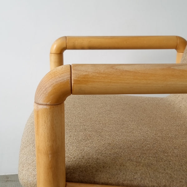 Pair of Danish Beech Armchairs