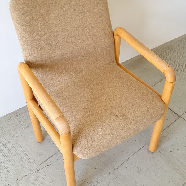 Pair of Danish Beech Armchairs