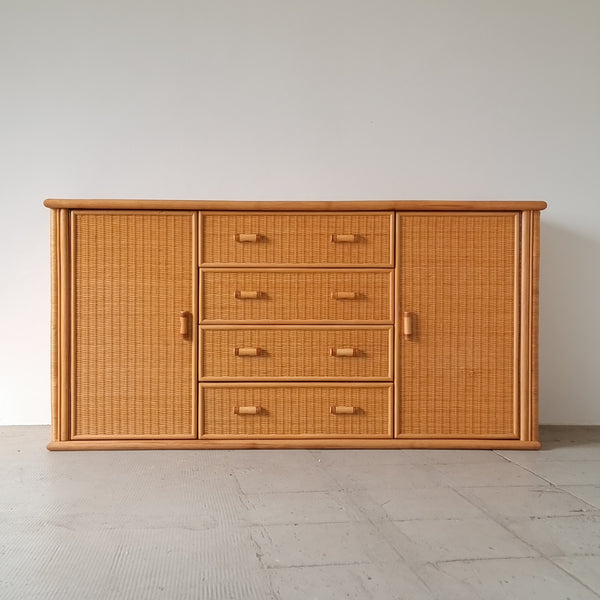 Vintage Rattan Sideboard