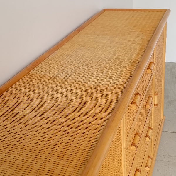 Vintage Rattan Sideboard