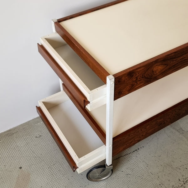 Bauhaus Rosewood Serving Trolley