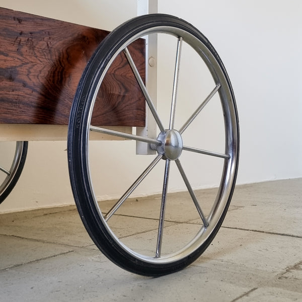 Bauhaus Rosewood Serving Trolley