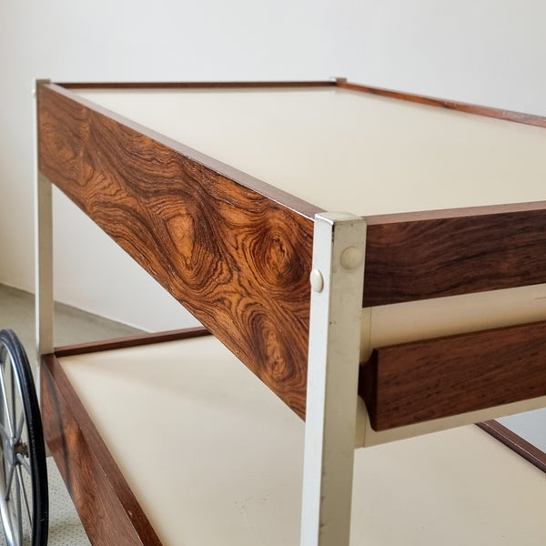 Bauhaus Rosewood Serving Trolley