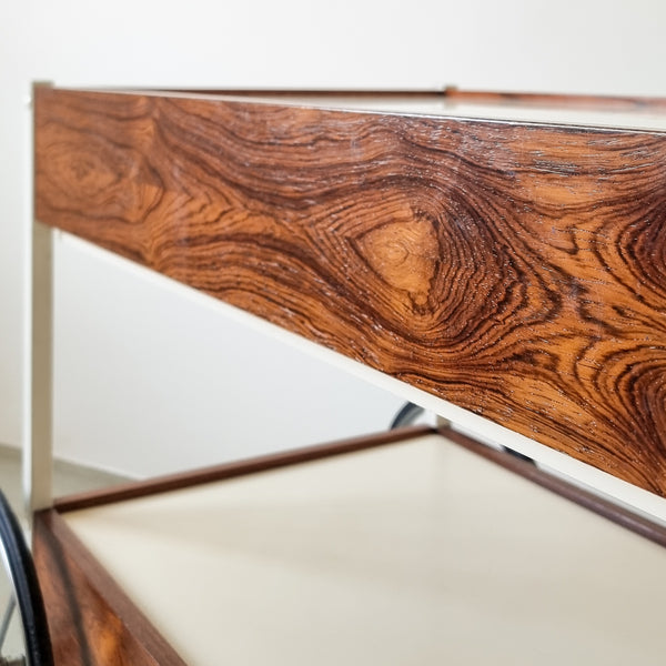 Bauhaus Rosewood Serving Trolley