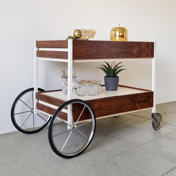 Bauhaus Rosewood Serving Trolley