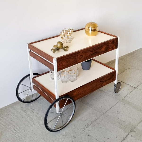 Bauhaus Rosewood Serving Trolley