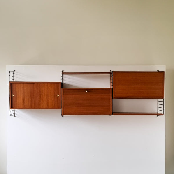 String Teak Wall Unit