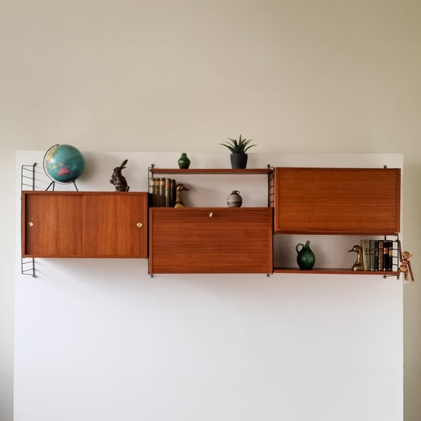 String Teak Wall Unit