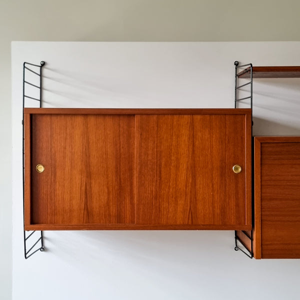 String Teak Wall Unit