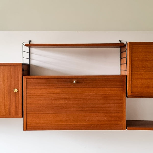String Teak Wall Unit