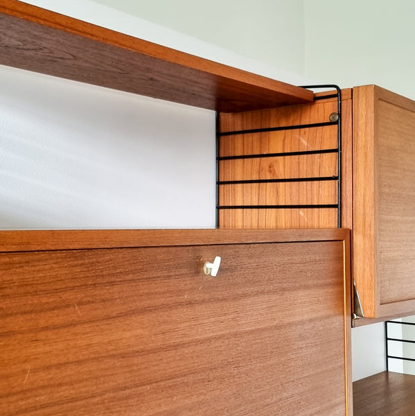 String Teak Wall Unit