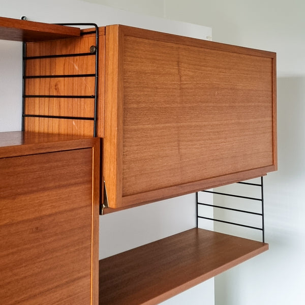 String Teak Wall Unit