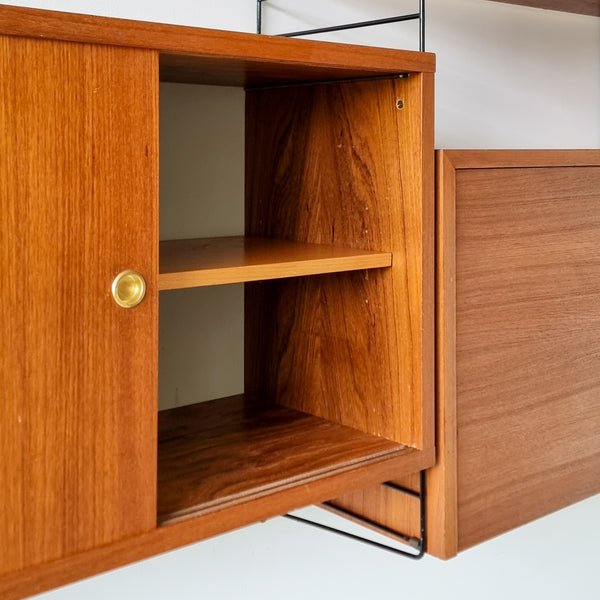 String Teak Wall Unit