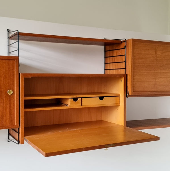 String Teak Wall Unit