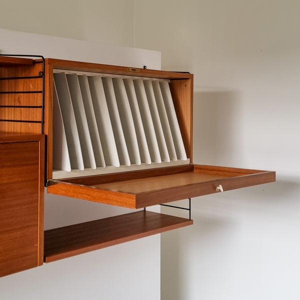 String Teak Wall Unit