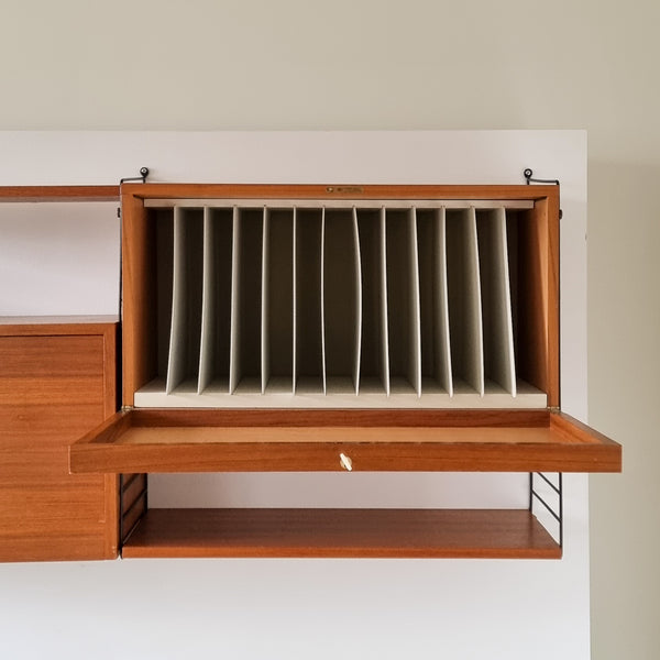 String Teak Wall Unit