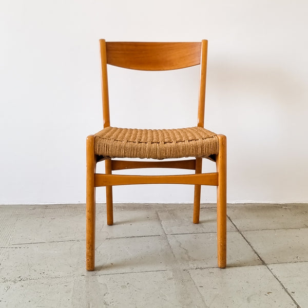 Set of 4 Scandinavian Corded Dining Chairs