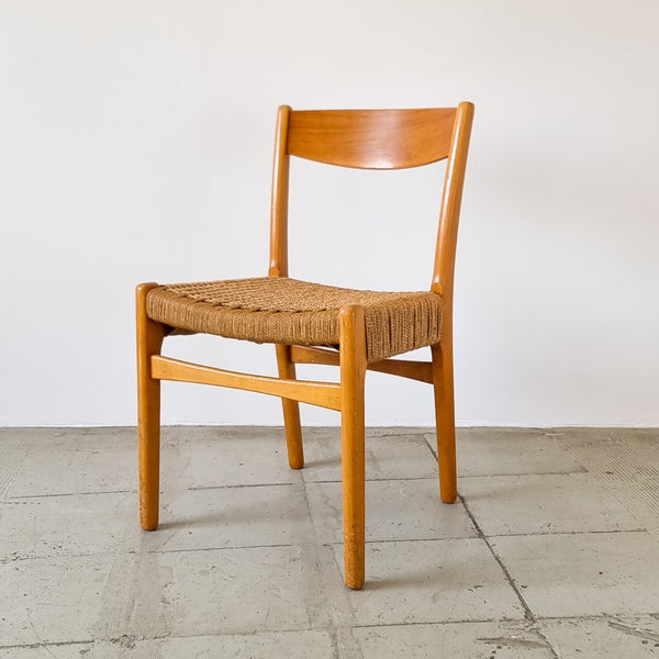 Set of 4 Scandinavian Corded Dining Chairs