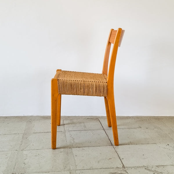 Set of 4 Scandinavian Corded Dining Chairs