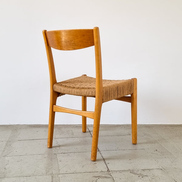 Set of 4 Scandinavian Corded Dining Chairs