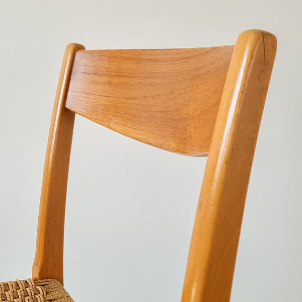 Set of 4 Scandinavian Corded Dining Chairs