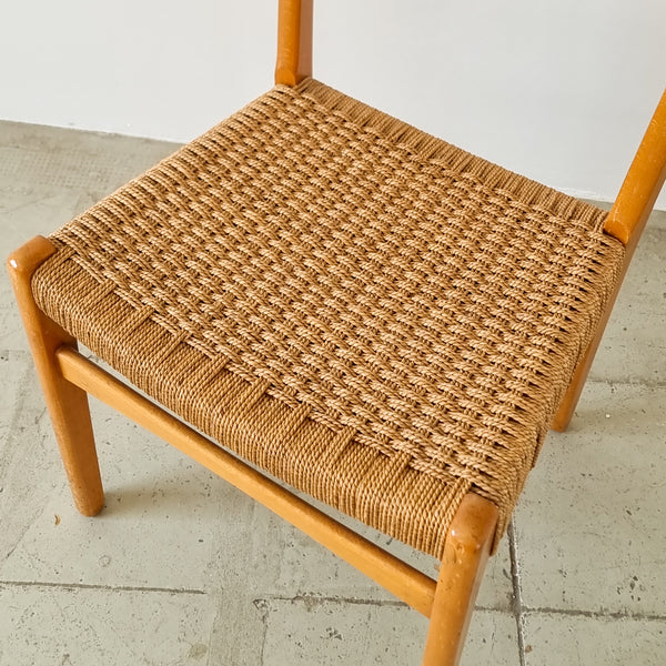 Set of 4 Scandinavian Corded Dining Chairs