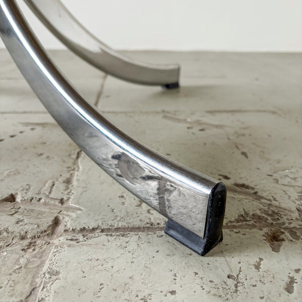 1970s Italian Smoked Glass and Chrome Dining Table