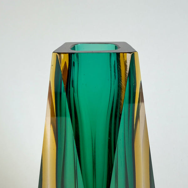 Faceted Murano Sommerso Vases