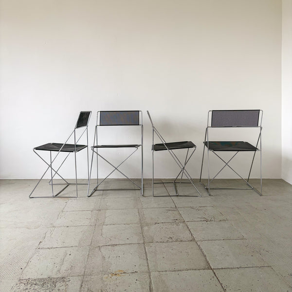 X-line Chairs Niels Jorgen Haugesen for Hybodan- Set of 4