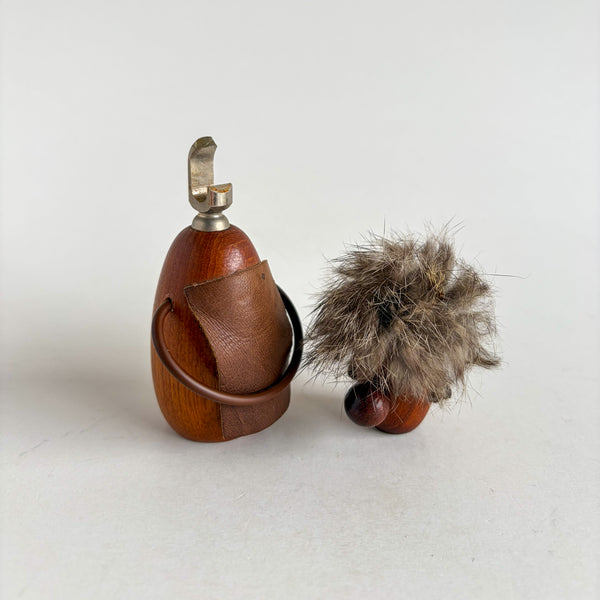 Vintage Teak Bottle Opener Figurine