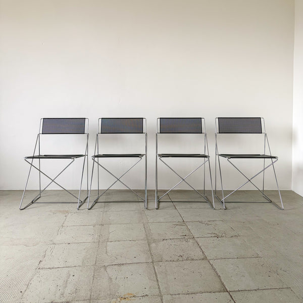 X-line Chairs Niels Jorgen Haugesen for Hybodan- Set of 4