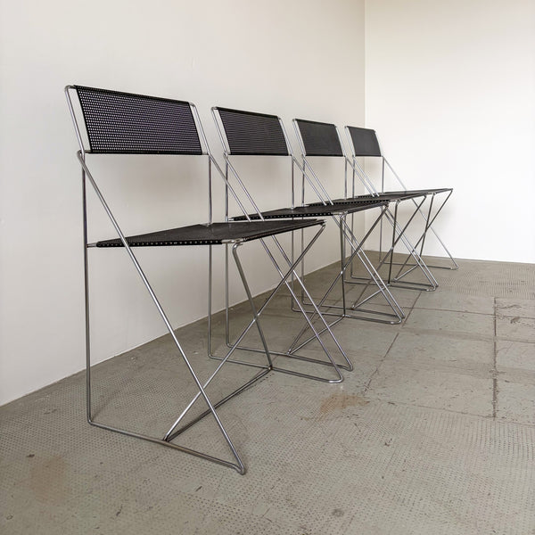 X-line Chairs Niels Jorgen Haugesen for Hybodan- Set of 4