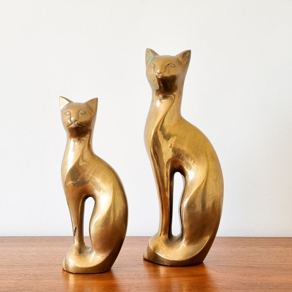 § Pair of Brass Cats
