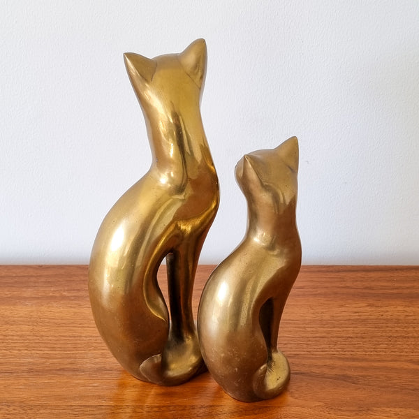 § Pair of Brass Cats