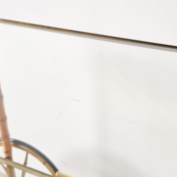 § Italian Bar Cart Bamboo and Brass