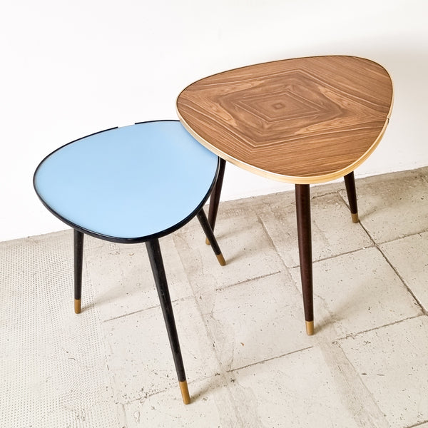 § Retro Formica Triangle SideTables