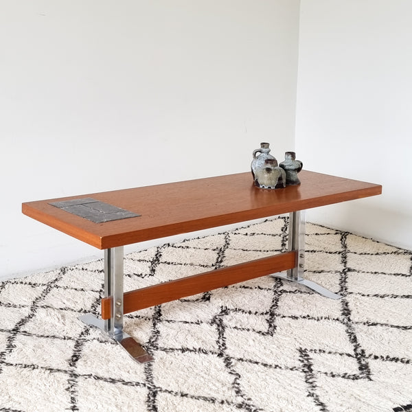 Mid-century Coffee Table with Tiles