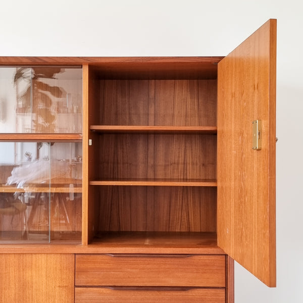 § Mid-century XL Highboard with Display Case