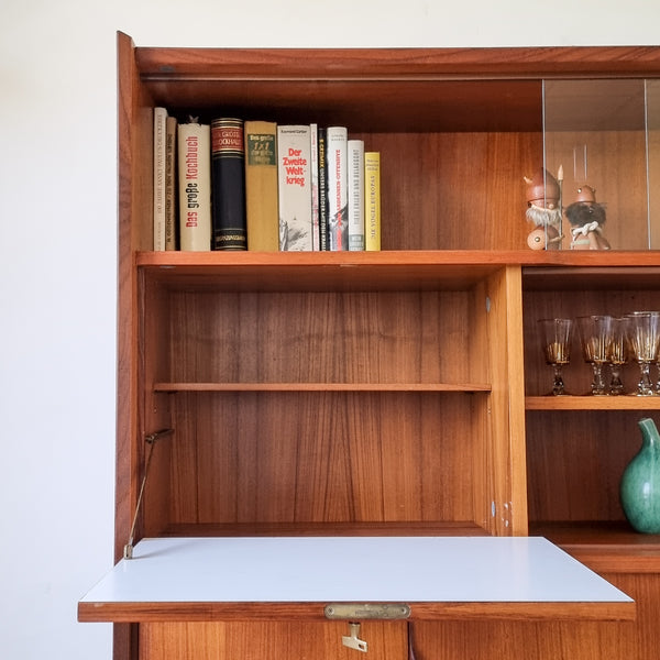 § Mid-century XL Highboard with Display Case