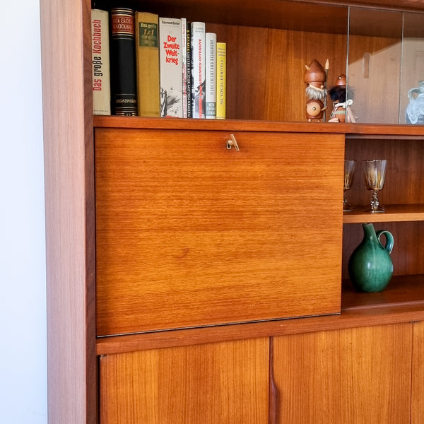 § Mid-century XL Highboard with Display Case
