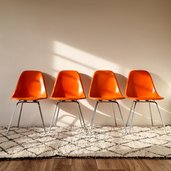 Vintage Eames DSX fiberglass side chairs - Set of 4