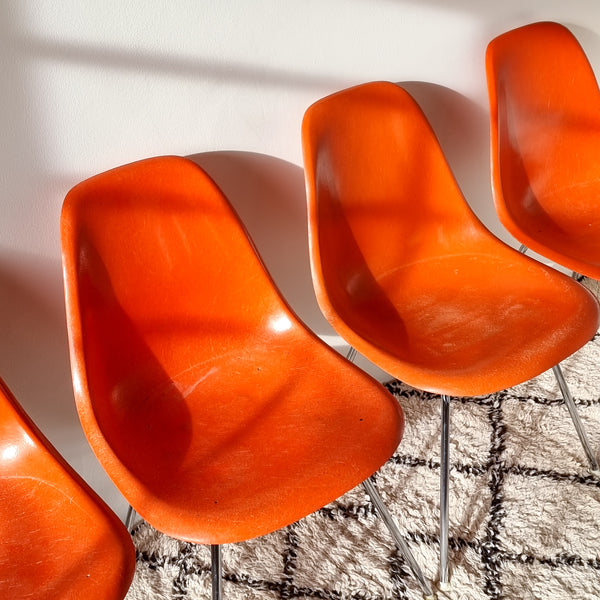 Vintage Eames DSX fiberglass side chairs - Set of 4