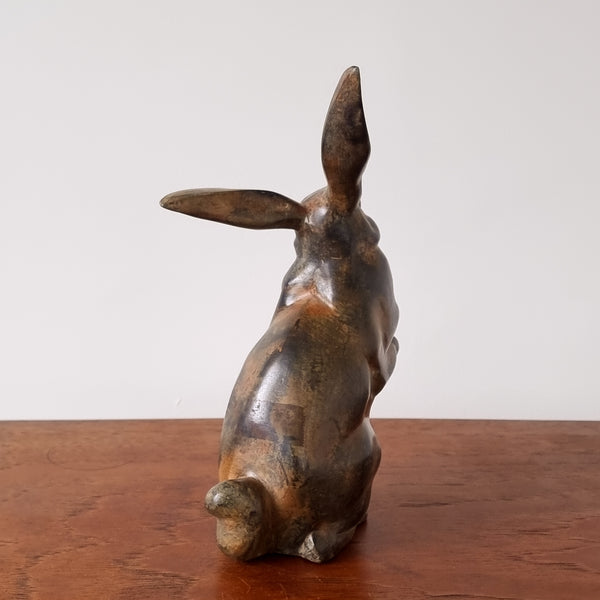 Pierre Chenet Bronze Hare Sculpture