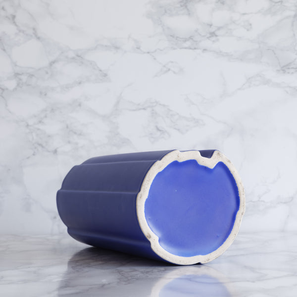 Asa Selection Post-Modern  Architectural Blue Vase